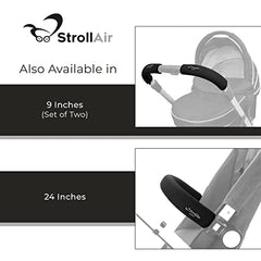 StrollAir - Universal Handle Sleeve Cover for Stroller Grip Bar - Comfortable, Ergonomic, Luxurious, Durable, Easily Washable (12 Inches)