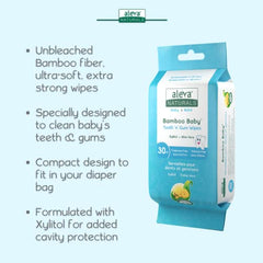 Aleva Naturals Bamboo Baby Wipes Daily Essentials Pack, Hand & Face, Pacifier & Toy, Tooth 'n' Gum Wipes, Natural, Organic, Plant-Based, Hypoallergenic, Biodegradable Unbleached