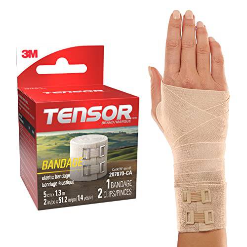 Tensor Elastic Bandage Wrap, 2-Inch, Beige