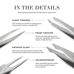 Tweezerman Winter Frost Micro Mini Slant & Point Tweezer Set