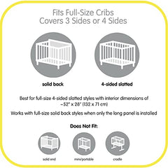 BreathableBaby, Breathable Mesh Liner For Cribs with 52"x28" (132x71cm) Mattress, Starlight, Classic 3mm Mesh, Covers 3 or 4 Sides, Safety Tested & Trusted (Not for Mini Cribs)