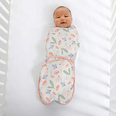 Ingenuity Farewell Fuss Adjustable Easy-Wrap 2-pk Baby Swaddle Set - Posy