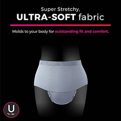 U by Kotex Dreamwear Overnight Period Underwear for Women, Disposable, Small/Medium, 18 Count (3X6)