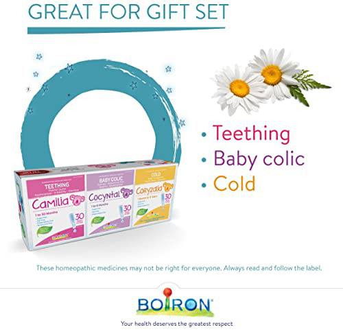 Boiron Baby Box Gift Set: Camilia 30 Doses, Coryzalia 30 Doses, Cocyntal 30 Doses 30 milliliter