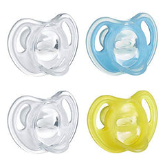 Tommee Tippee Ultra-Light Silicone Baby Pacifier, Boy - 6-18m, 4pk, Blue