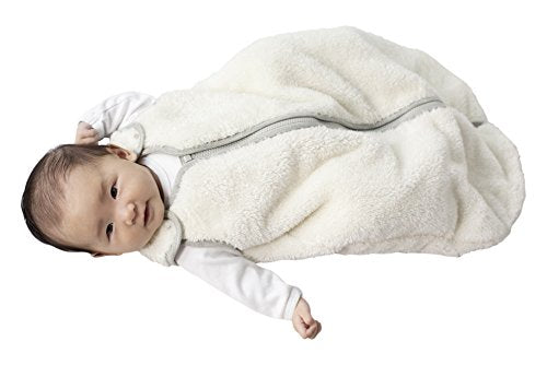 baby deedee Sleep Nest Teddy Baby Sleeping Bag, Ivory, Small (0-6 Months)