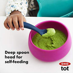 OXO Tot Silicone Spoon Set Navy