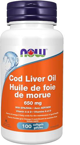 Now Foods Cod Liver Oil Double Strength Vit A&D 100gel