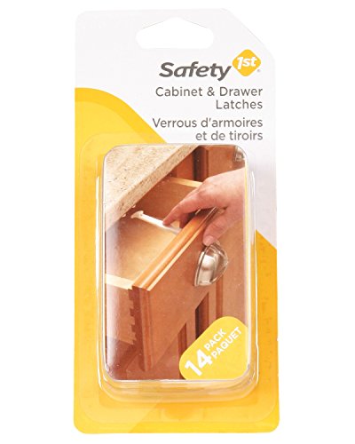 Safety 1st Wide Grip Cabinet and Drawer Latches - 14 Pack, White