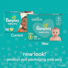 Pampers Baby Dry Diapers Size 0/Newborn 104 Count