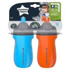 Tommee Tippee Insulated Straw Toddler Tumbler Cup – 12+ months, 2 Count (Pack of 1)