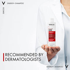 Vichy Dercos Energising Fortifying Hair Care Shampoo For Sensitive Scalp For Men and Women. Tested Under Dermatological Control and Recommendent by Dermatologists. With Niacinamide, Panthenol And Vitamin B5 to Protect, Fortify and Strengthen. 200 ml