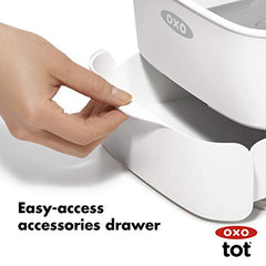 OXO Tot - Diaper Caddy with Changing Mat - Portable for Baby Diaper Changing Anytime, Anywhere - Gray