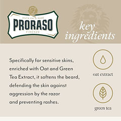 Proraso Pre-Shave Cream, Sensitive Skin, 3.6 Oz