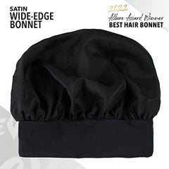 Evolve Satin Wide Edge Bonnet Black