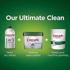 Cascade Platinum ActionPacs, Dishwasher Detergent,  Fresh Scent - Zecoya