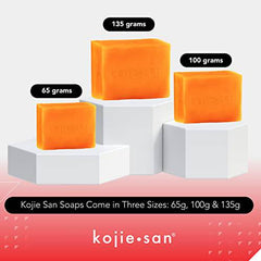 Kojie San Facial Beauty Soap - Skin Fairness and Moisturizing - Reduces Discoloration and Hyperpigmentation (65 grams, 2 Bars Per Pack)