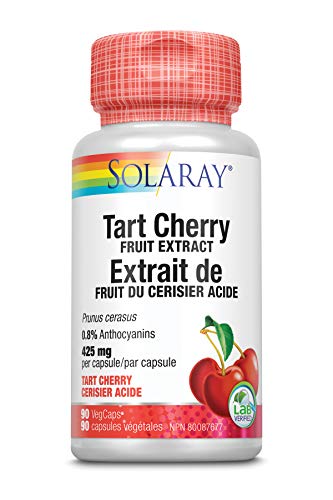 SOLARAY – Tart Cherry Fruit Extract 425mg | Herbal Support | Vegan | Lab Verified | 90 Vegetarian Capsules