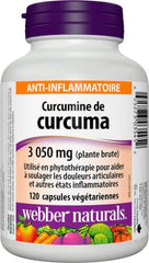 Webber Naturals Turmeric Curcumin, 3,050 mg of Raw Herb, 120 Capsules, Antioxidant Support, Vegan - Zecoya