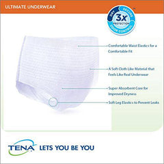 Tena Incontinence Underwear, Ultimate, 2x-large 10 Count