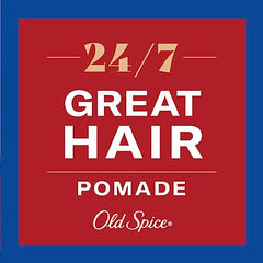 Old Spice Hair Styling Pomade for Men, Medium Hold No Shine, Twin Pack (126 g Total)