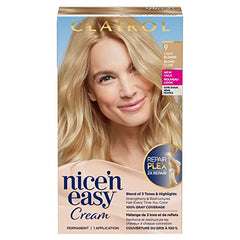 Clairol Nice'n Easy Permanent Hair Dye, 9 Light Blonde Hair Color, 1 Count