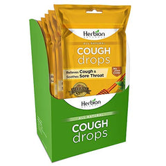 Herbion Naturals Cough Lozenges with Natural Honey Lemon Flavour, 25 Lozenges - Relieves Cough, Clears Nasal Congestion, Soothes Sore Throat; For Adults and Children 12 years and above (Pack of 5, 125 Lozenges)