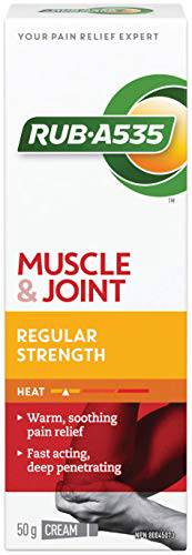 RUB·A535 Muscle & Joint Pain Relieving Heat Cream, Regular Strength, 50-g