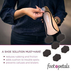 Foot Petals Women's Pressure Pointz Spot Cushions Insole, Black, Medium/One Size M US