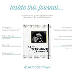 Pearhead Pregnancy Journal, White/Gold/Black