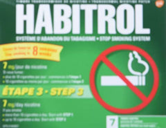 Habitrol Step 3 Nicotine Patches, Smoking Cessation Aid, 7 mg of Nicotine, 7 count