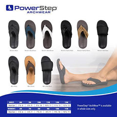 Powerstep Women's Arch Support, Plantar Fasciitis Relief Slide Sandal, Black - Blk, 9