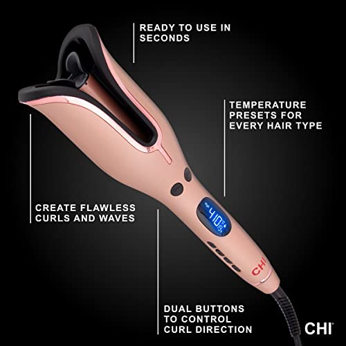 CHI Spin N Curl Special Edition Rose Gold Hair Curler 1 inch. Ideal for Shoulder-Length Hair between 6-16 inches.