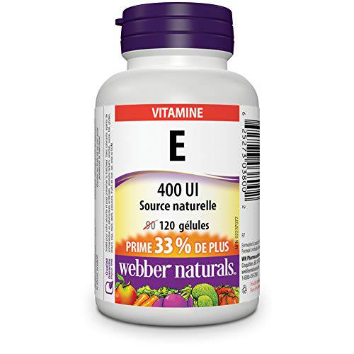 Webber Naturals® Vitamin E, Natural Source, 400 IU - Zecoya