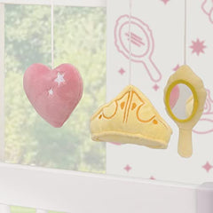 Disney Make A Wish Princess Pink and Gold Hearts, Crown, and Mirror Musical Mobile