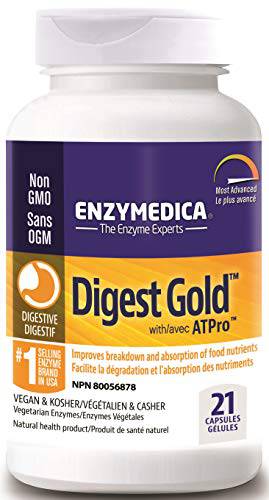 Enzymedica Digest Gold with ATPro - High Potency Enzymes for Optimal Digestive Support (21 Capsules)