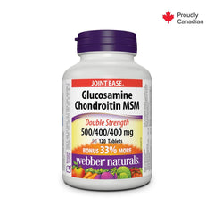 Webber Naturals® Glucosamine Chondroitin MSM Double Strength,  500/400/400 mg - Zecoya