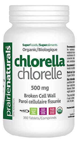 Prairie Naturals Organic Chlorella broken cell wall tablets 360 Count