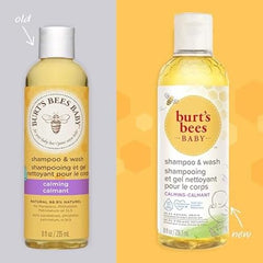 Burt's Bees Baby Calming Shampoo and Wash with Lavender, Tear-Free, Pediatrician Tested, 98.9% Natural Origin, 236.5 ml