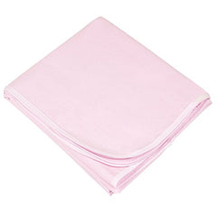 Kushies Premium Soft Newborn Flannel Receiving Blanket, 30" x 30" Square for swaddling, Solid Pink