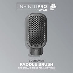 INFINITIPRO BY CONAIR The Knot Dr. Cushioned Paddle Brush, Smooth and Shine All Hair Types, Compatible with INFINITIPRO BY CONAIR The Knot Dr. Dryer Brushes