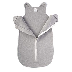 baby deedee Cotton Sleep Nest Basic Sleeping Sack, Baby Sleeping Bag Wearable Blanket, Newborn and Infants, Calming Gray, Small (0-6 Months)