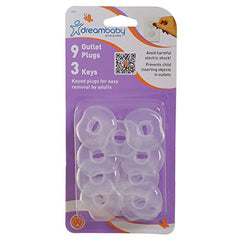 Dreambaby Keyed Outlet Plugs (9 plugs and 3 Keys), White