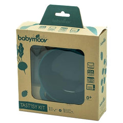 Babymoov Tast'isy Feeding Set Dog, BPA-Free Non Toxic Food Grade Silicone Suction Bowl & Spoon (Microwave & Dishwasher Safe)