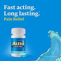 ALEVE Pain relief liquid Gels, Strength To Last Up To 12 hours, Naproxen Sodium 220mg 30 count