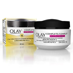 Olay Complete Daily Moisture Face Cream for Normal Skin Types with Vitamins E, Vitamin B3, Niacinamide and Vitamin C, 60 mL, Packaging may vary