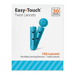 EasyTouch Twist Lancets - 30 G, (100 per Box)