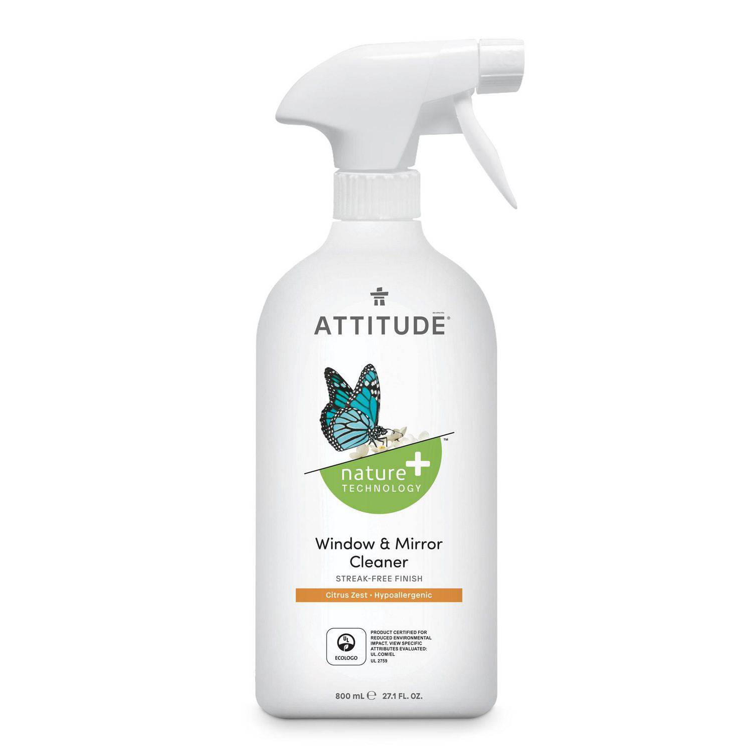 ATTITUDE Nature + Window & Mirror Cleaner - citrus zest - Zecoya