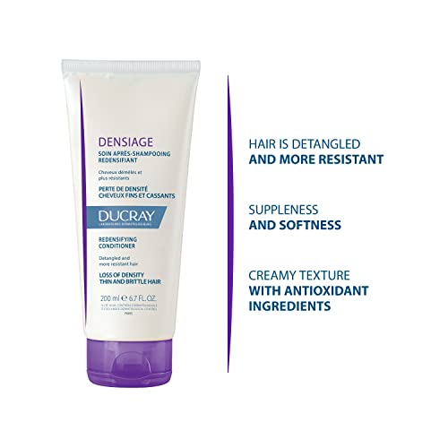 Ducray - Densiage Redensifying Conditioner - Hair-aging, Fine, Flat Hair, Lifeless Hair, Tired Hair - 200ml, White, 250 grams