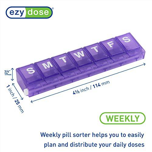 Ezy Dose Weekly (7-day) Locking Pill Planner (Small) (Assorted colors)